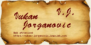 Vukan Jorganović vizit kartica